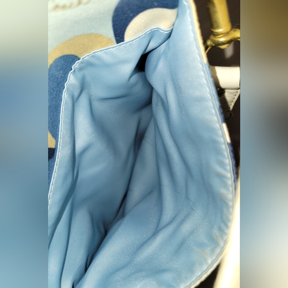 COACH SIGNATURE SWING PACK L0767-41226 SCARF BLUE CROSS BODY - Picture 9 of 12